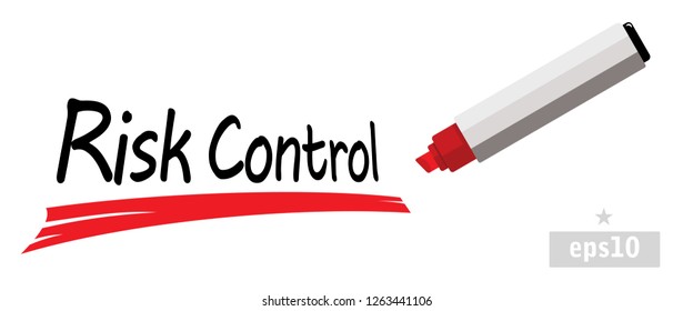 risk control, red marker pen