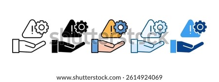 Risk Controls Icon Set Multiple Style Collection