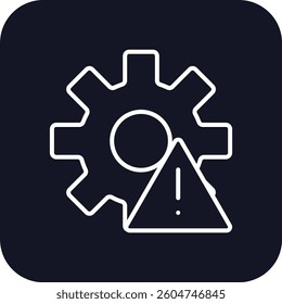 Risk crisis management icon with black filled line outline style. assessment, thin, stroke, white, threat, plan, reduce. Vector Illustration