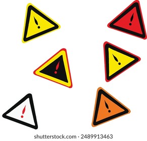 Risk Danger Security Alarm Safety.
set of traffic signs