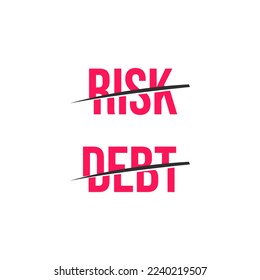 Risk Debt Finance Money Cut Sword Effect Design Vector