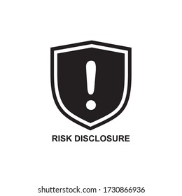 RISK DISCLOSURE ICON , RISK ICON