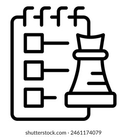 Risk to do list icon outline vector. Business plan. Money corporate