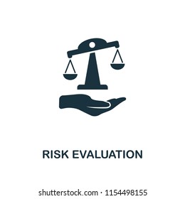 Risk Evaluation creative icon. Simple element illustration. Risk Evaluation concept symbol design from insurance collection. Can be used for mobile and web design, apps, software, print.