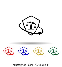 Risk evaluation insurance multi color style icon. Simple glyph, flat vector of insurance icons for ui and ux, website or mobile application