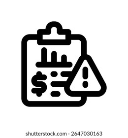 risk evaluation line icon. Clean and minimalist vector icon for websites, mobile apps, presentations, and logos. Fully scalable and customizable for any project.