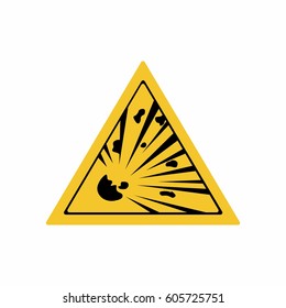 Risk of explosion sign vector design isolated on white background 