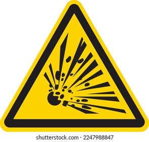 Risk of explosion symbol safety sign. Vector illustration. 