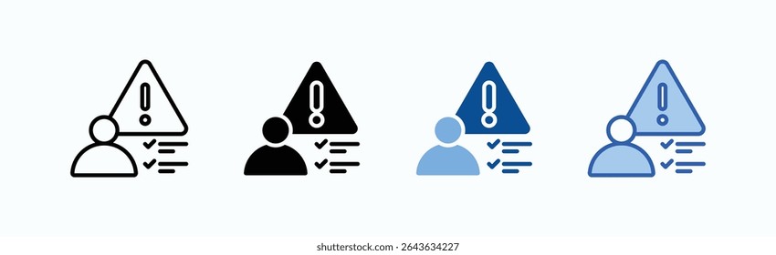 Risk Factors icon sheet multiple style collection isolated vector