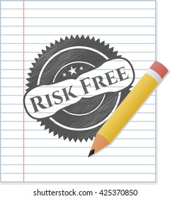 Risk Free emblem with pencil effect