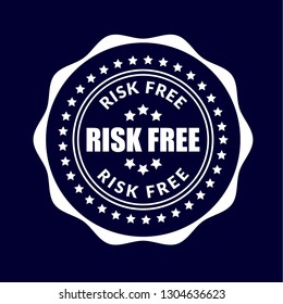 Risk Free emblem - sticker,label.