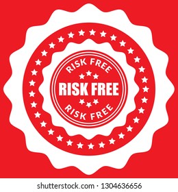Risk Free emblem - sticker,label.