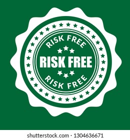 Risk Free emblem - sticker,label.