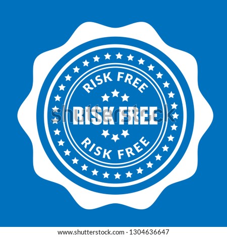 Risk Free emblem - sticker,label.
