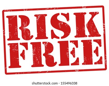 Risk free grunge rubber stamp on white, vector illustration