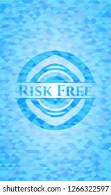 Risk Free Light Blue Mosaic Emblem