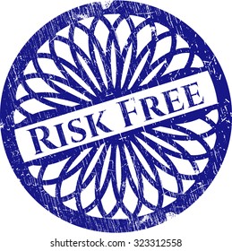 Risk Free rubber grunge stamp