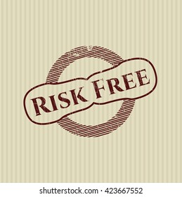 Risk Free rubber grunge stamp