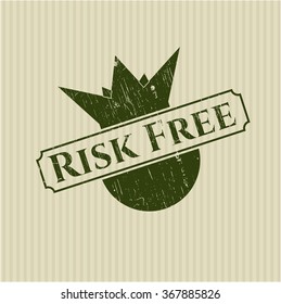 Risk Free rubber grunge texture stamp