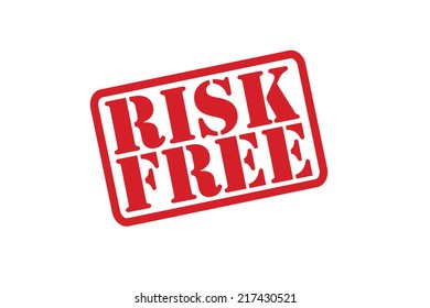 RISK FREE Rubber Stamp vector over a white background.