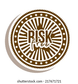 Risk free seal over white background vector illustration