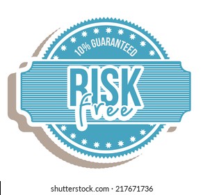 Risk Free Seal Over White Background Vector Illustration