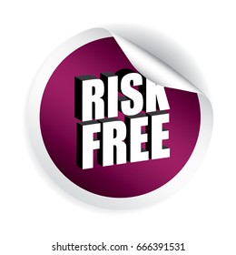 Risk free stickers.vector