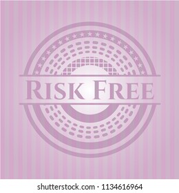 Risk Free vintage pink emblem