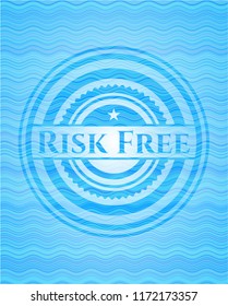 Risk Free water style badge.
