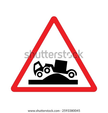 Risk of grounding sign and symbol vector on white background