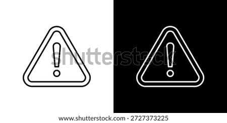 Risk icon black and white outline.