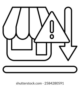 Risk icon design Line style.