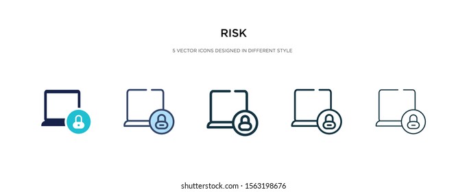 risk icon in different style vector illustration. two colored and black risk vector icons designed in filled, outline, line and stroke style can be used for web, mobile, ui