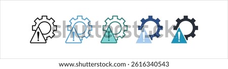 Risk Icon In Different Style Vector