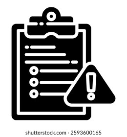 Risk Icon in Glyph Style. Simple Vector Design. Simple Vector Glyph Icon