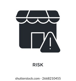 Estilo De Glifo Do Ícone De Risco. Ilustração De Vetor Para Design Gráfico