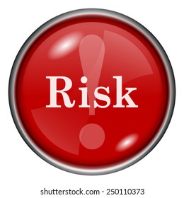 Risk icon. Internet button on white background. 