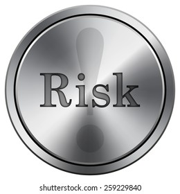 Risk icon. Internet button on white background. EPS10 Vector. 
