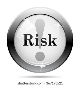 Risk icon. Internet button on white background. EPS10 vector.