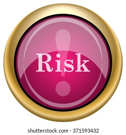Risk icon. Internet button on white background. EPS10 vector.
