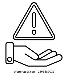 Risk icon in Line style.