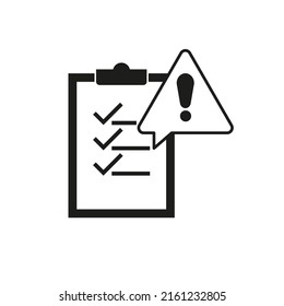 Risk icon. Management. Simple flat vector illustration on a white background.
