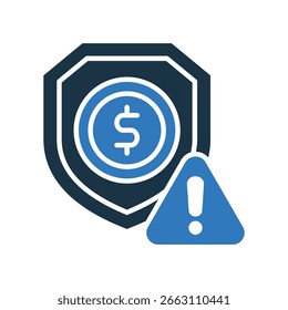 Ícone de risco - Ilustração de vetor misto