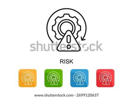 Risk Icon Multi Color Vector Illustration