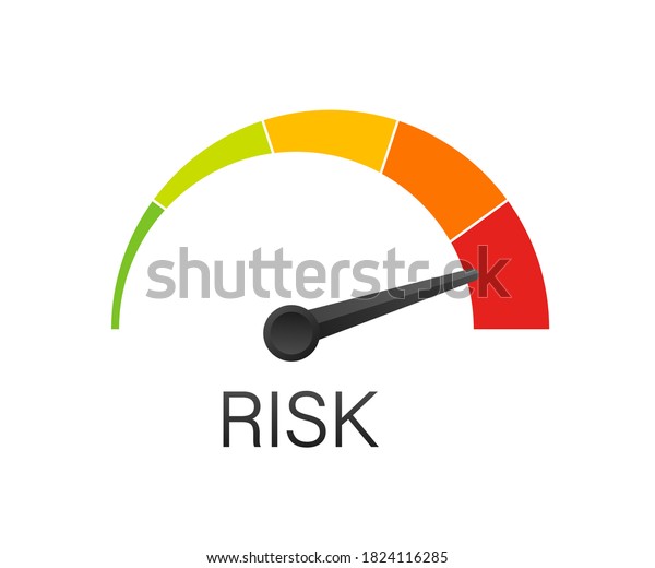 Risk Icon On Speedometer High Risk Stock Vector (Royalty Free ...