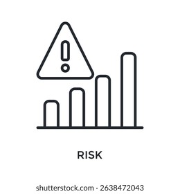 Risk Icon Outline Style. Vector Illustration For Graphic Design