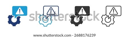 Risk icon set collection multi-style.