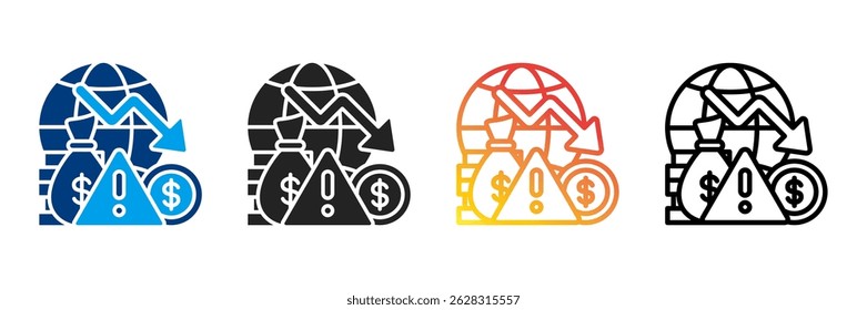 Risk Icon Set Different Style Collection