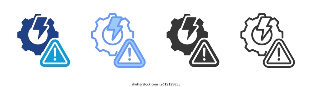 Risk icon set multiple style collection
