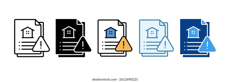 Risk Icon Set Multiple Style Collection